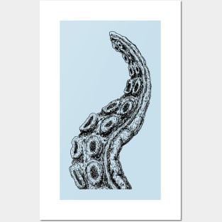 Cthulhu Octopus Tentacle Illustration Under the Deep Sea Posters and Art